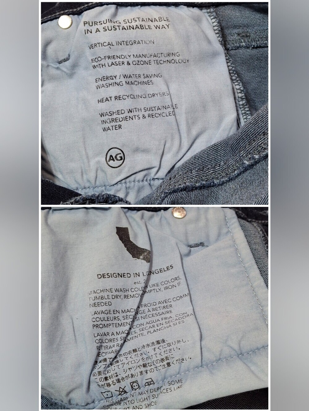 AG Adriano Goldschmied Prima Ankle Cigarette Leg Jeans Dark Wash Size 31 - Picture 16 of 16